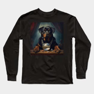 Rottie In A Dark Room Long Sleeve T-Shirt